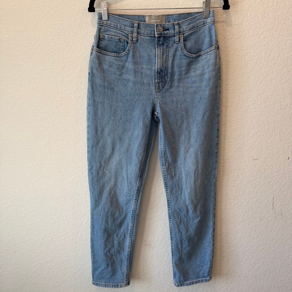 Everlane The Cheeky Jean Light Blue High Rise Straight Leg Denim Pants Size 27